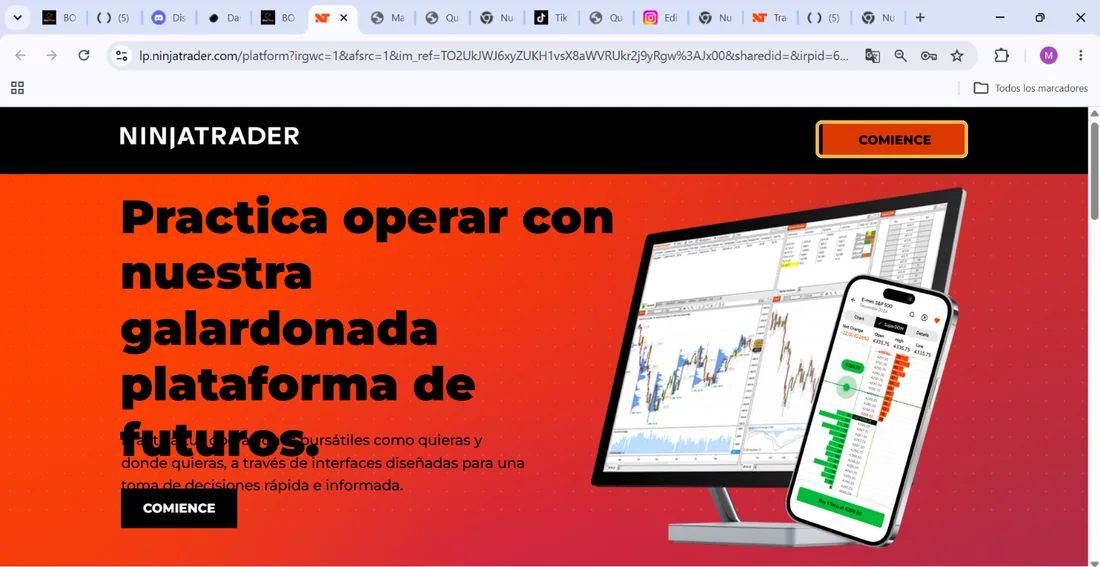 Pulsa «Comience»