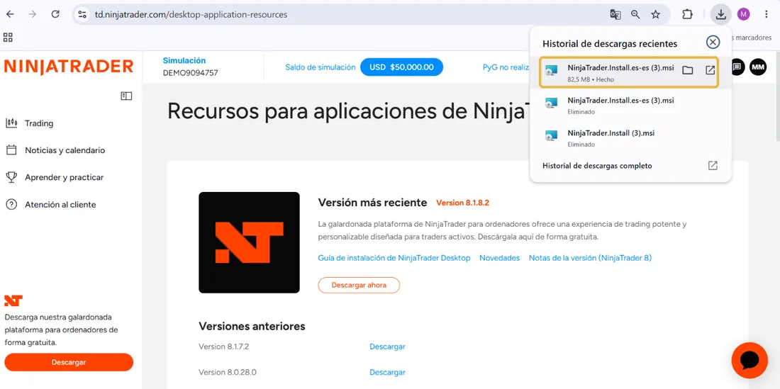 Espera a que termine la descarga